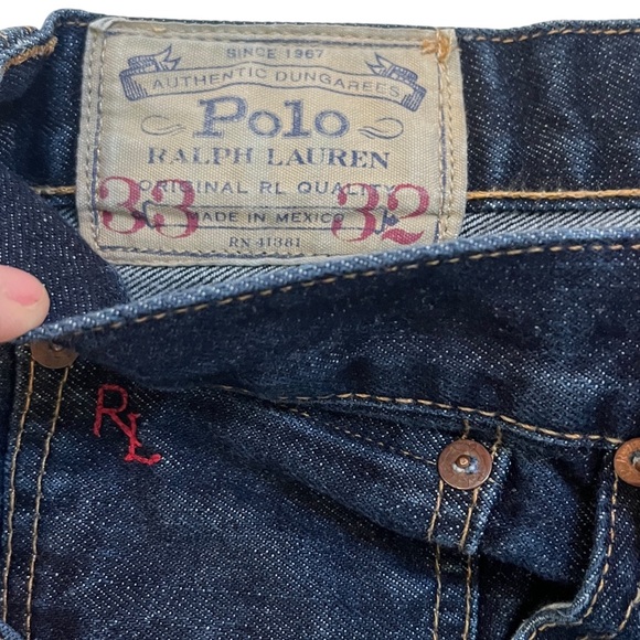 Polo Ralph Lauren Sullivan Slim Dark Wash Denim Jeans Men’s 33x32 (33x29.5) Zip - Picture 4 of 10
